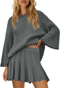 SENSERISE Fall Sweater Skirt Set Women 2 Piece Outfits - Cozy