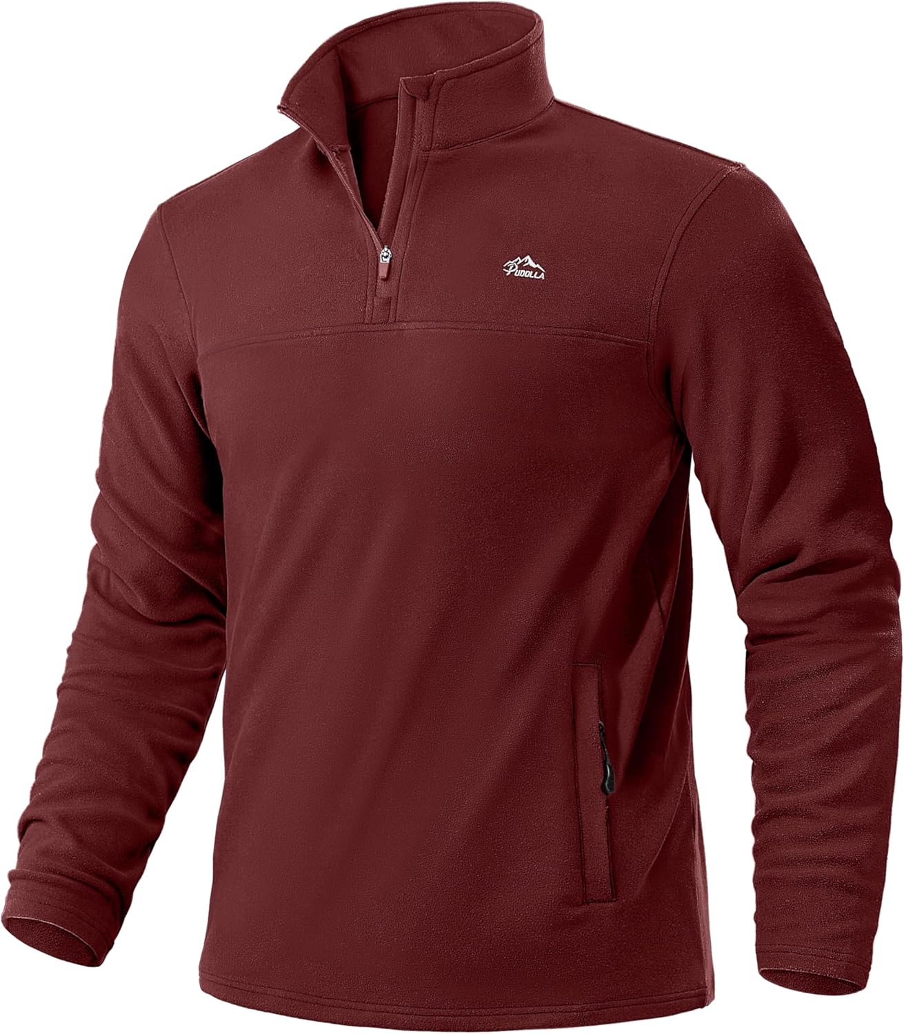 Pudolla Men's Quarter Zip Pullover for Warm Athletic Wear