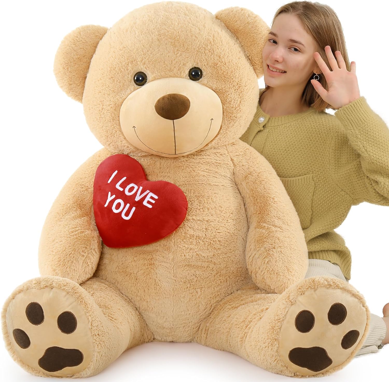 Giant Teddy Bear 52in Plush Toy for Kids and Loved Ones