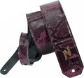 Nefelibata Guitar Strap 2.3-in Snake-Grain Cowhide - Padded Comfort