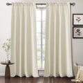 RYB HOME Linen Sheer Curtains for Living and Dining Rooms