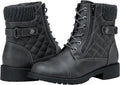 Vepose Women's 903 Combat Ankle Boots - Comfortable Low Heel Booties