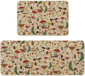 Artoid Mode Mushrooms Butterfly Spring Kitchen Mats Set of 2 - Stylish