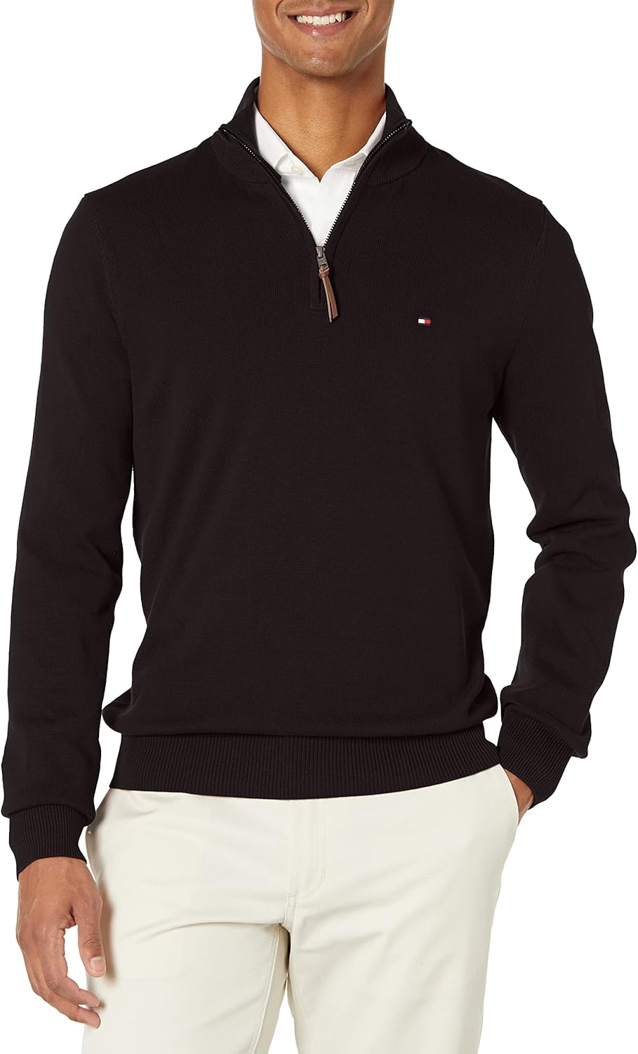 Tommy Hilfiger Men's Cozy Quarter Zip Sweater