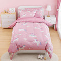 Unicorn Comforter Set Twin Size 68x86in for Kids - Cozy Microfiber