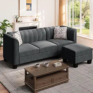 Shintenchi Upgraded Convertible Sectional Sofa Couch for Comfort