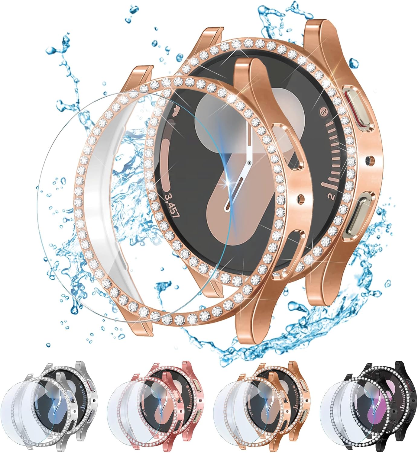 Sparkle Up Your Galaxy Watch 7 with Glitter Diamond Bling Case Set