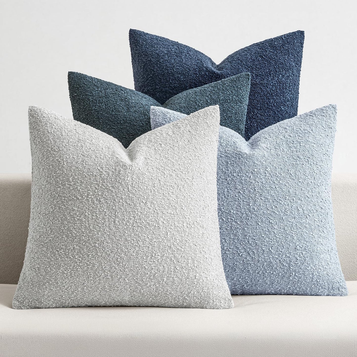 MIULEE Decorative Textured Boucle Christmas Throw Pillow Covers