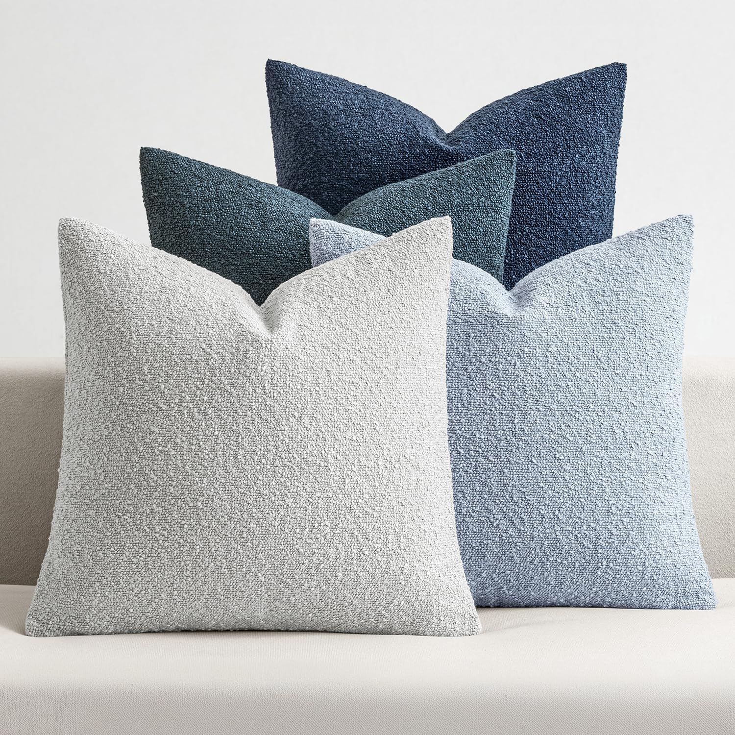 MIULEE Decorative Textured Boucle Christmas Throw Pillow Covers