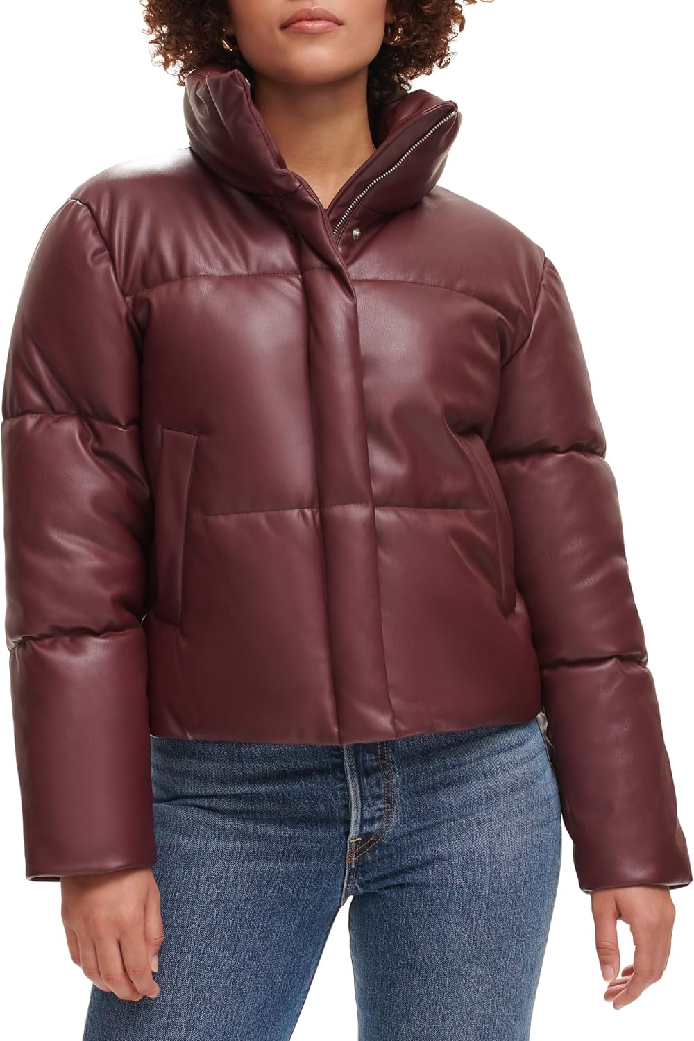 Levi's Women's Vegan Leather Quilted Short Puffer Jacket Review