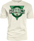 Blue 84 Boston Celtics Ringspun Triblock Ivory T-Shirt - Comfortable