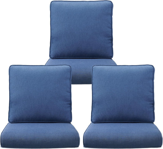 Outdoor Chair Cushions 3 Packs for Patio Glider Rocking Chairs