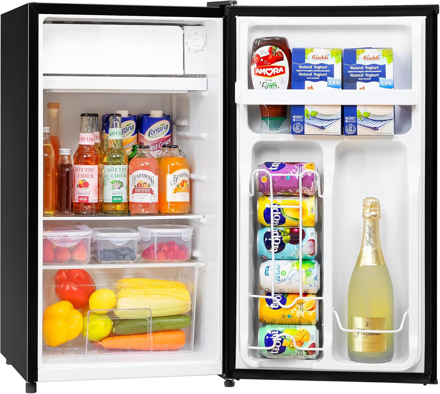 3.2 Cu.Ft Mini Fridge with Freezer for Bedroom and Office
