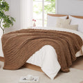 Chunky Knit Chenille Throw Blanket 50in x 60in - Thick Handmade Cozy