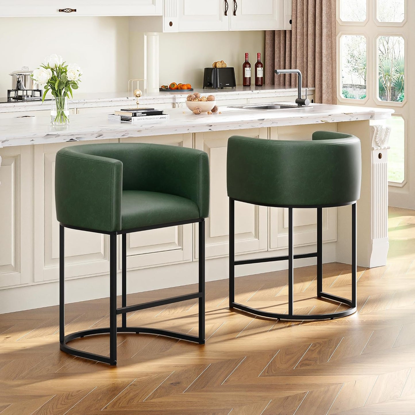 26 H Counter Height Bar Stools Set of 2 for Modern Dining