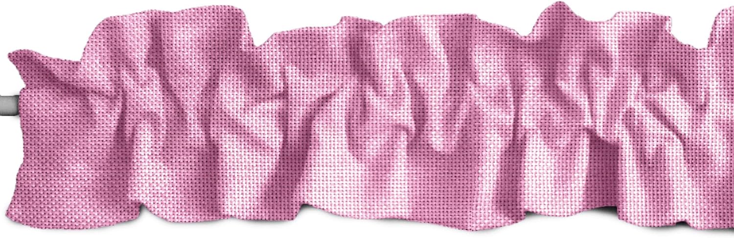 Faux Burlap Sleeve Topper Window Valance for Home Decor