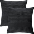 PHF 100% Cotton Waffle Weave Euro Sham Covers, 2 Pack 26in x 26in