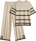 Ekouaer Lounge Set for Women 2 Piece Travel Outfit - Soft Knit