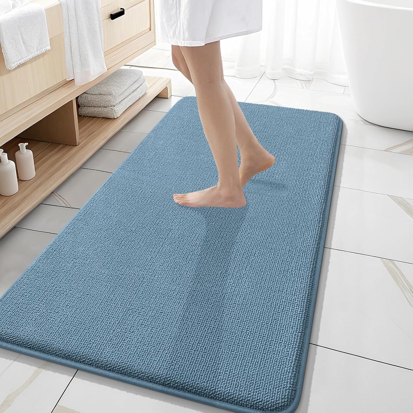 OLANLY Thick Memory Foam Bath Mat Rug for Luxurious Comfort
