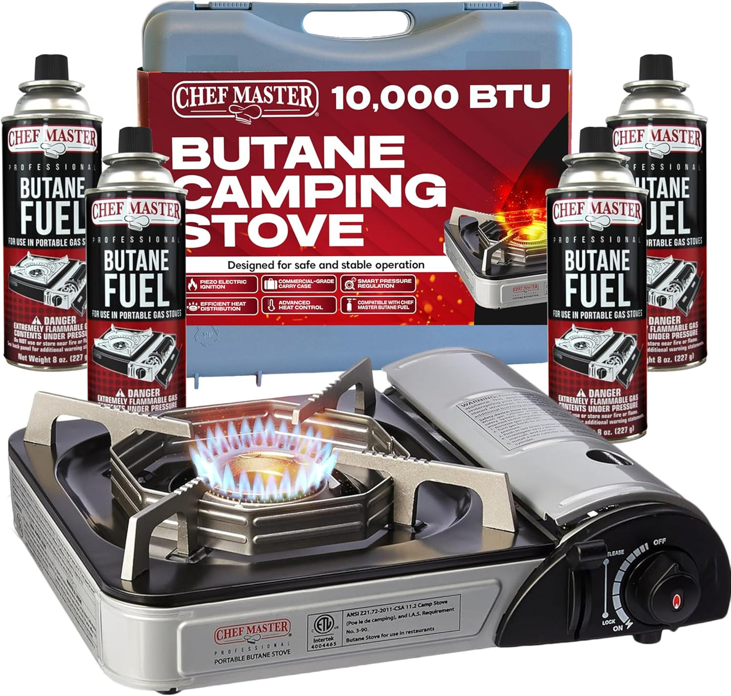 Chef Master 90011 Butane Countertop Stove for Outdoor Cooking