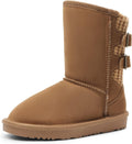 Kids Faux Fur Lined Mid-Calf Snow Boots - Warm, Grippy Sole