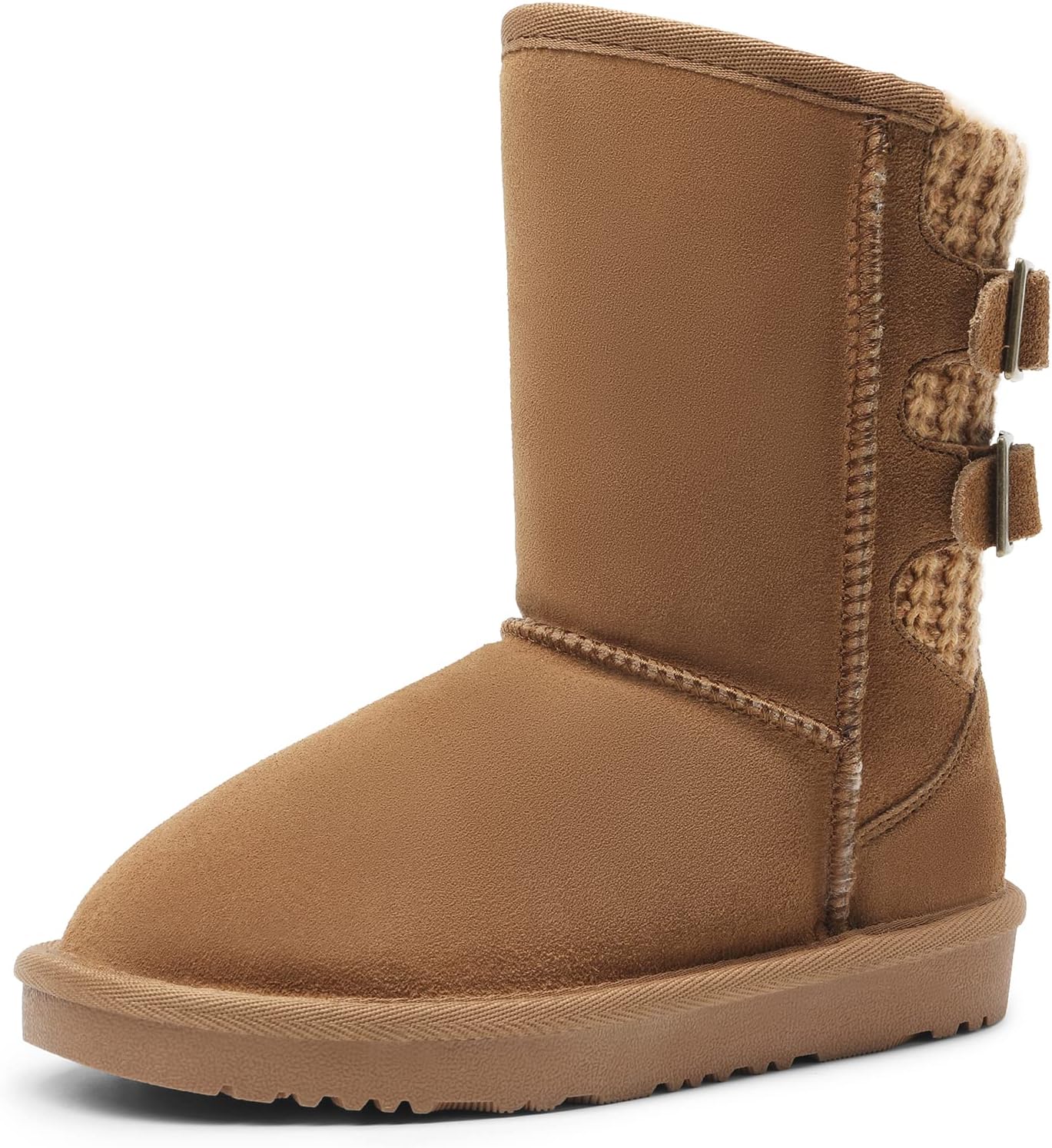 DREAM PAIRS Kids Winter Boots with Faux Fur Lining for Comfort