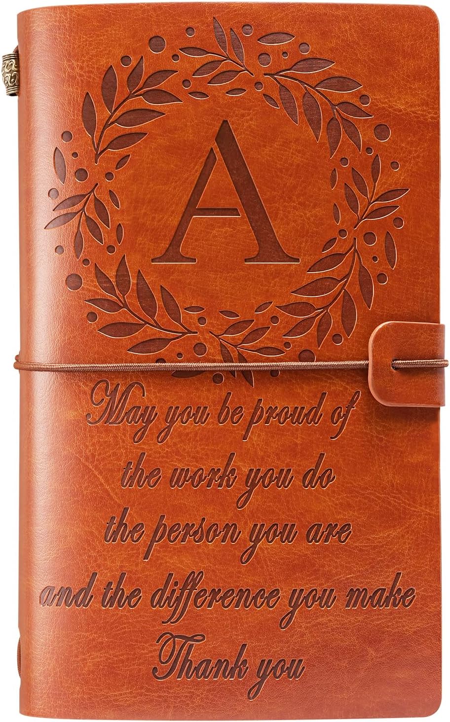 Monogrammed Leather Journal: Inspire Gratitude