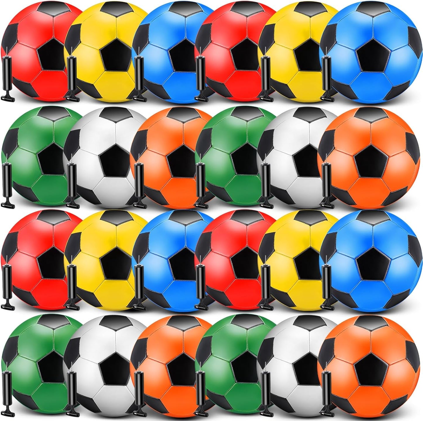 24 Pack Operation Christmas Deflated Soccer Balls for Fun