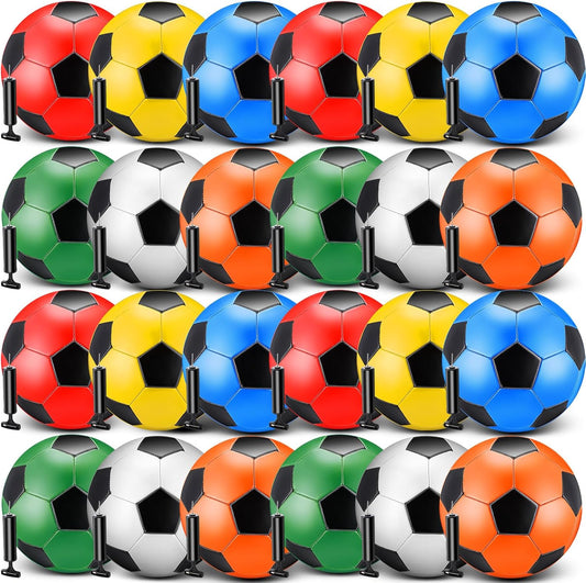24 Pack Operation Christmas Deflated Soccer Balls for Fun