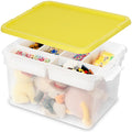 Citylife 32 QT Toys Storage Organizer Bins with Baseplate Lid - Built
