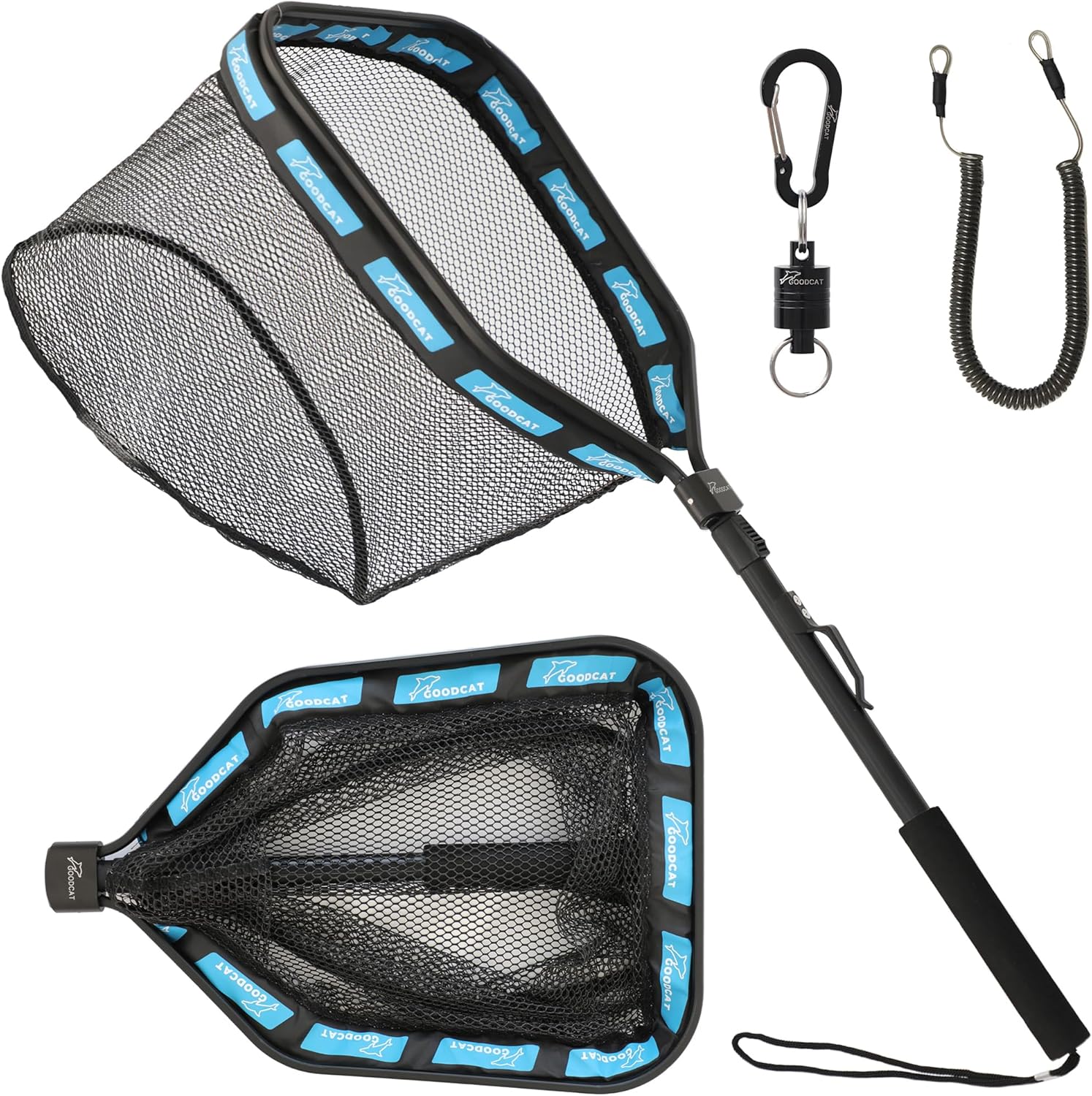 Folding Magnetic Fishing Net for Easy Catch & Release - 32.5 Compact & Premium Quality