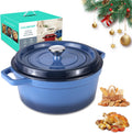 HAUSHOF 5.3QT Enameled Cast Iron Dutch Oven - Even Heat, Easy Clean