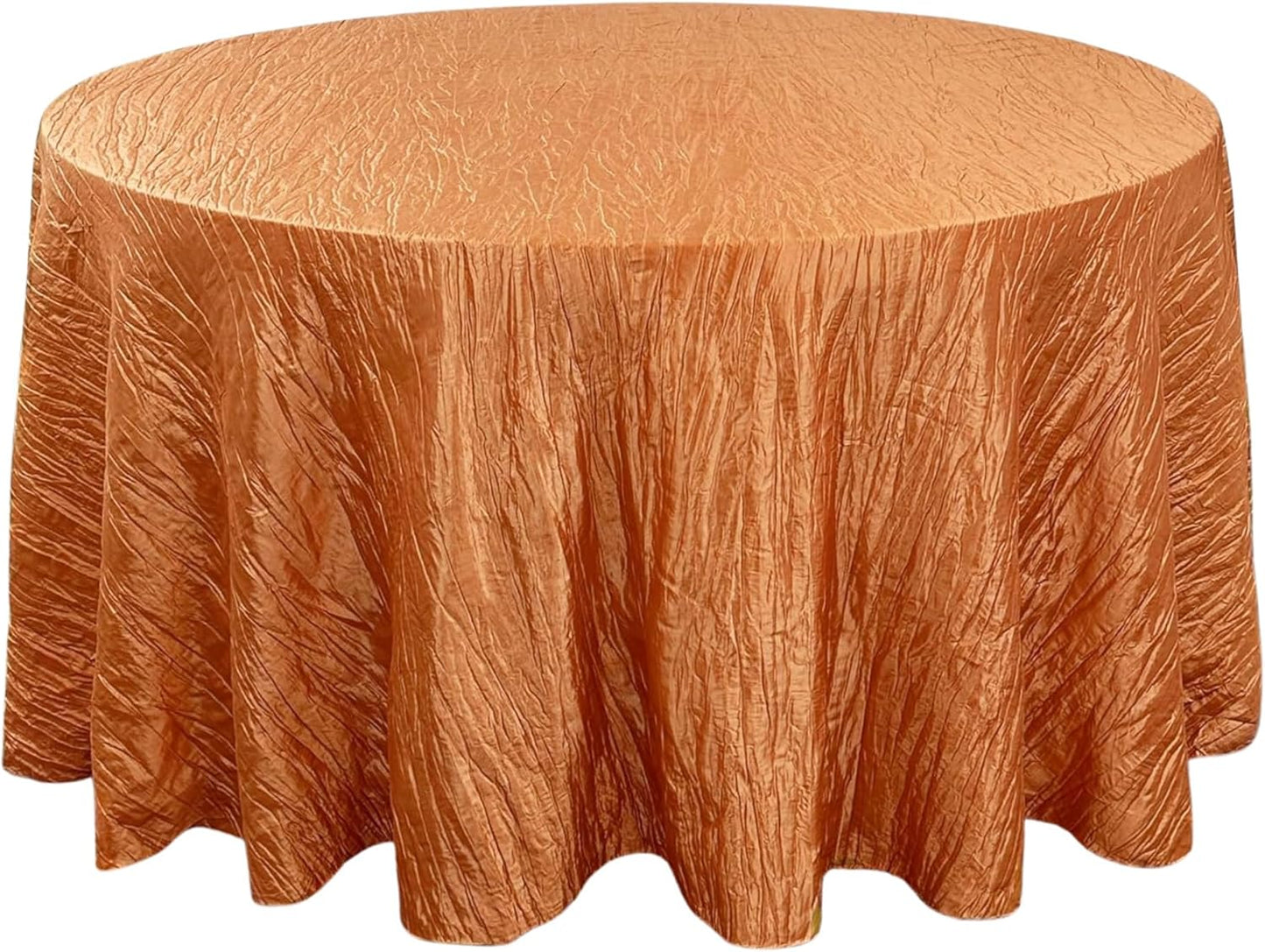 120 Inch Round Crinkle Taffeta Tablecloth for Elegant Events