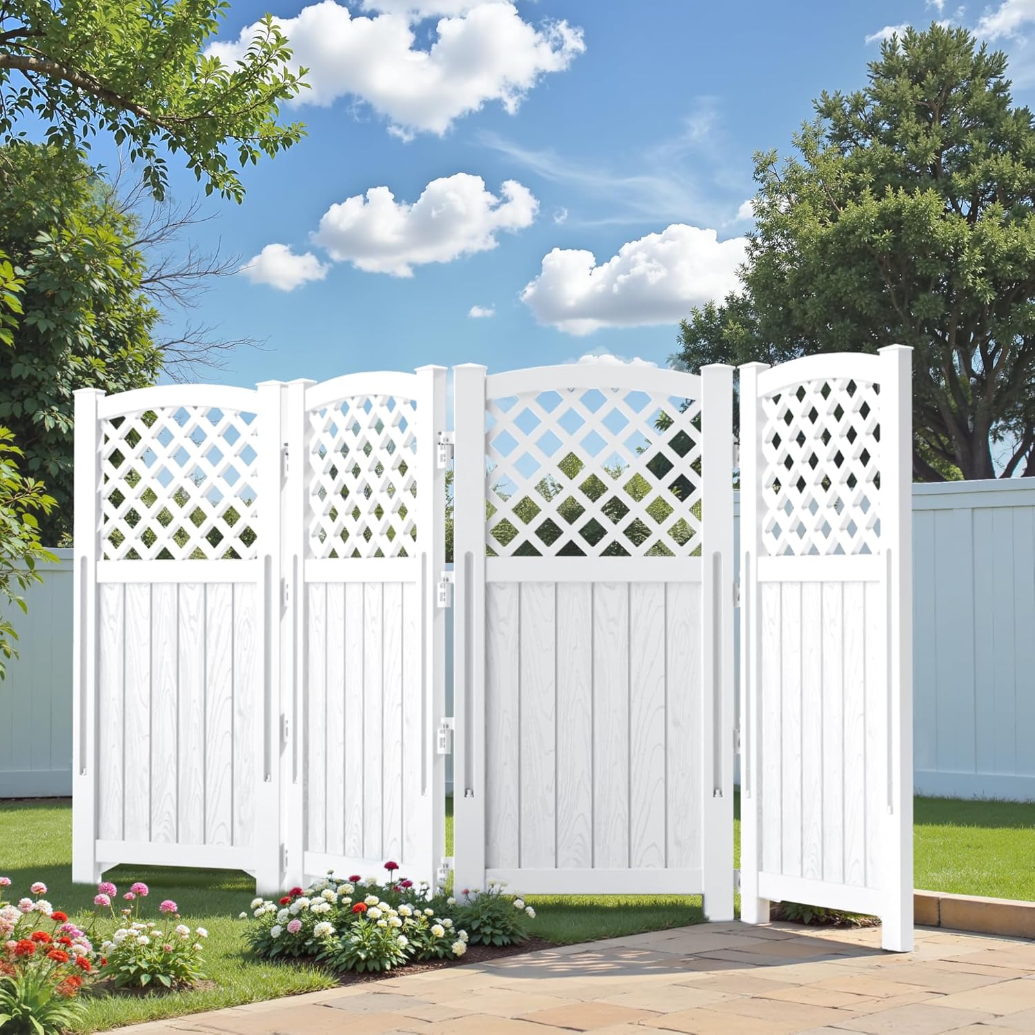 Privacy Screen for Trash Can & AC - Greesum 4 Panels