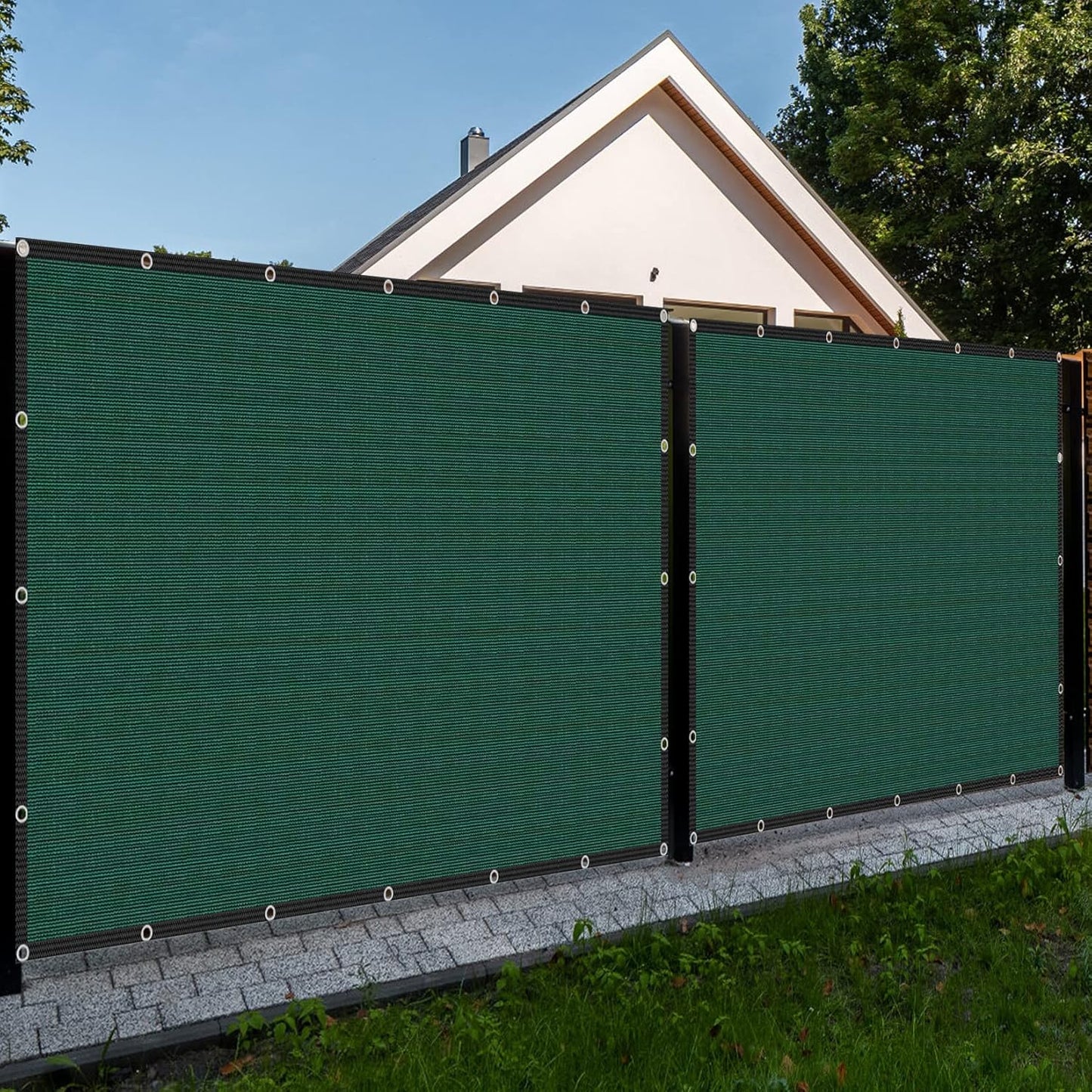 Privacy Fence Screen 8ft x 39ft Green Heavy Duty Shade Net Cover