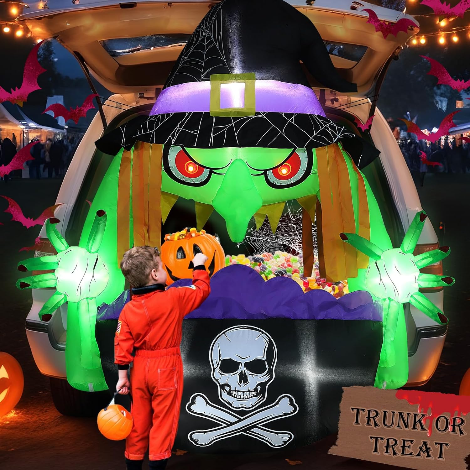 6FT Halloween Inflatables Trunk or Treat Car Decorations Kit