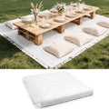 110 x 91 Extra Large White Outdoor Picnic Blanket - Oversize Portable