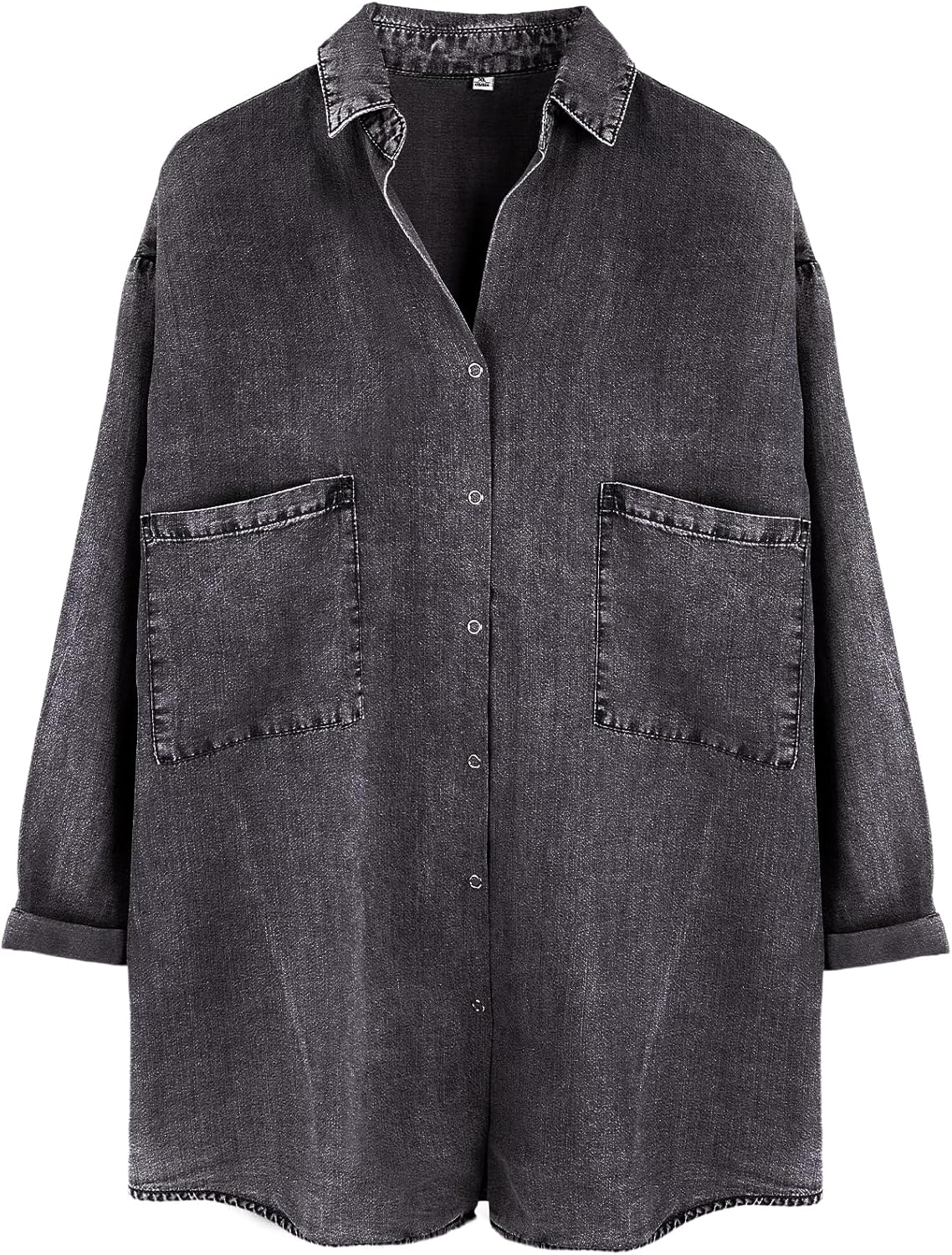 Yimoon Womens Denim Shirt Chambray Blue Button Down Jean Top