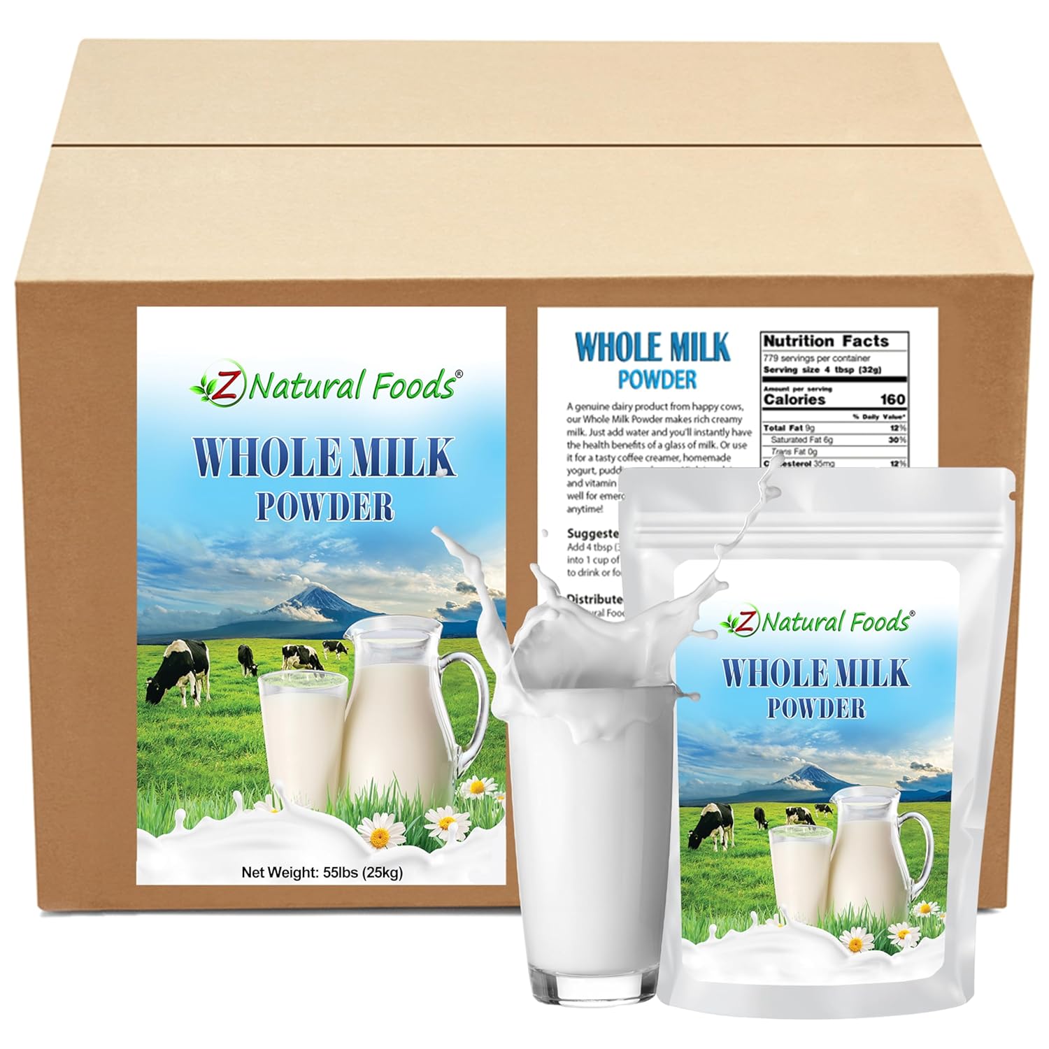 Premium Whole Milk Powder for Baking, Cooking, and Drinks