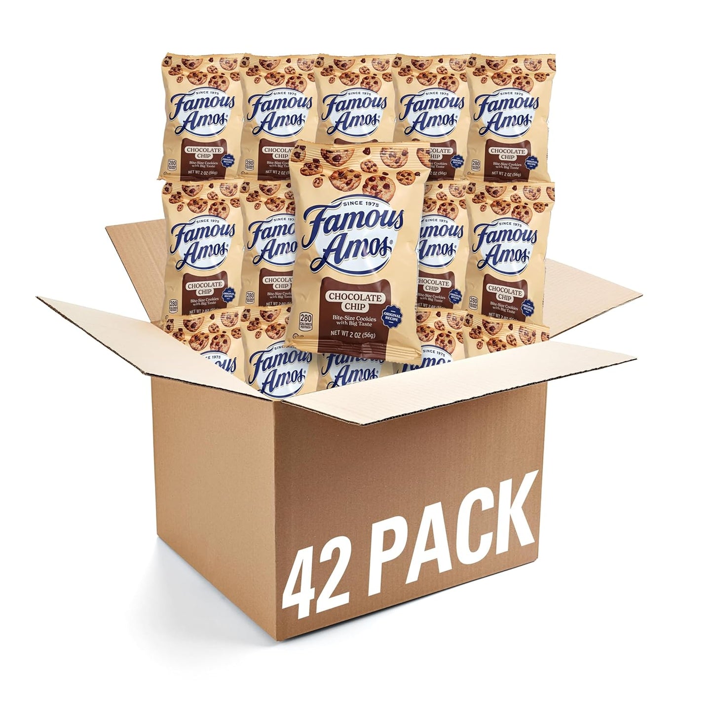 Chocolate Chip Cookies Pack of 42 Individual Bags for Treats