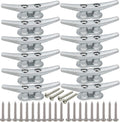 4 inch Dock Cleats 4-Pack, Galvanized Iron Boat Cleats - Strong