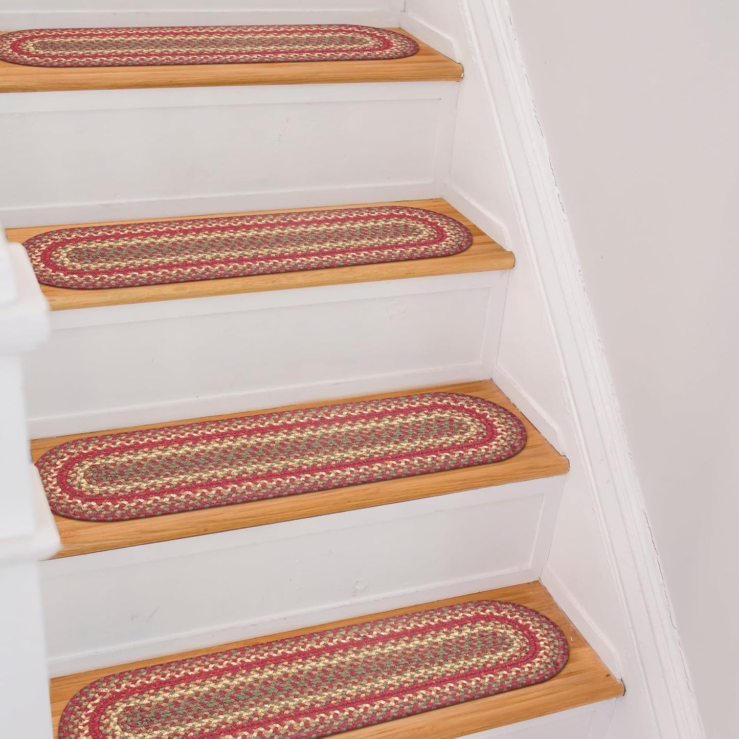 Jute Braided Stair Treads for Country Primitive Decor