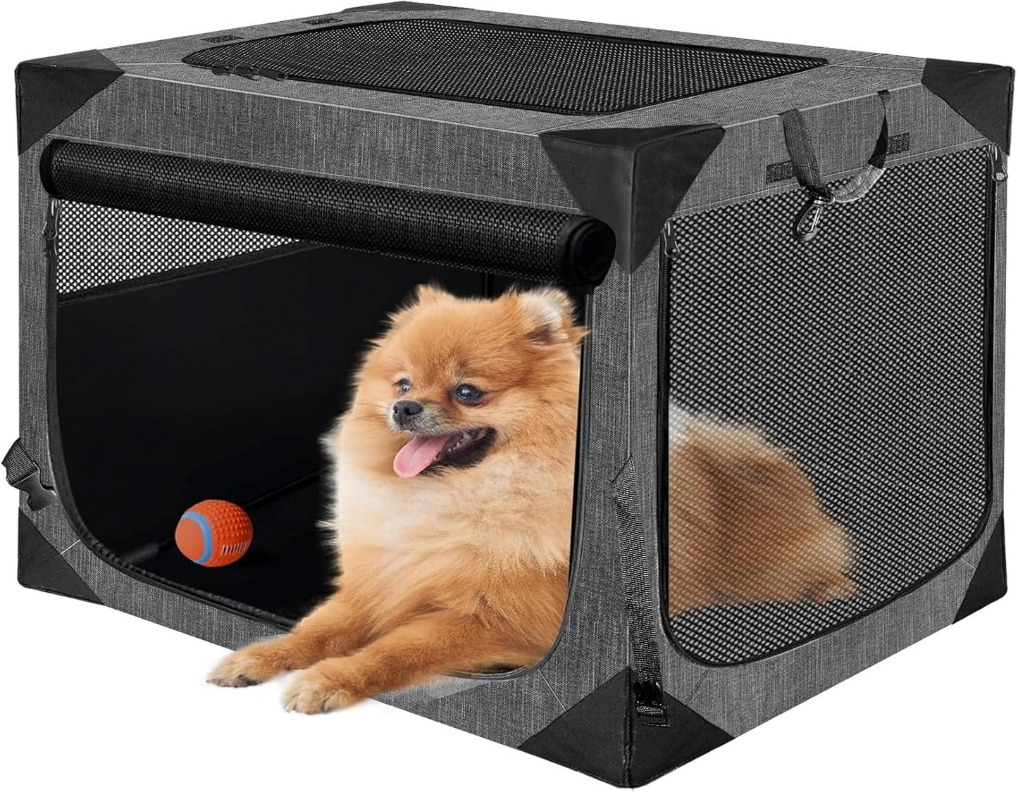 Collapsible Soft Travel Crate for Large Dogs - Portable & Durable