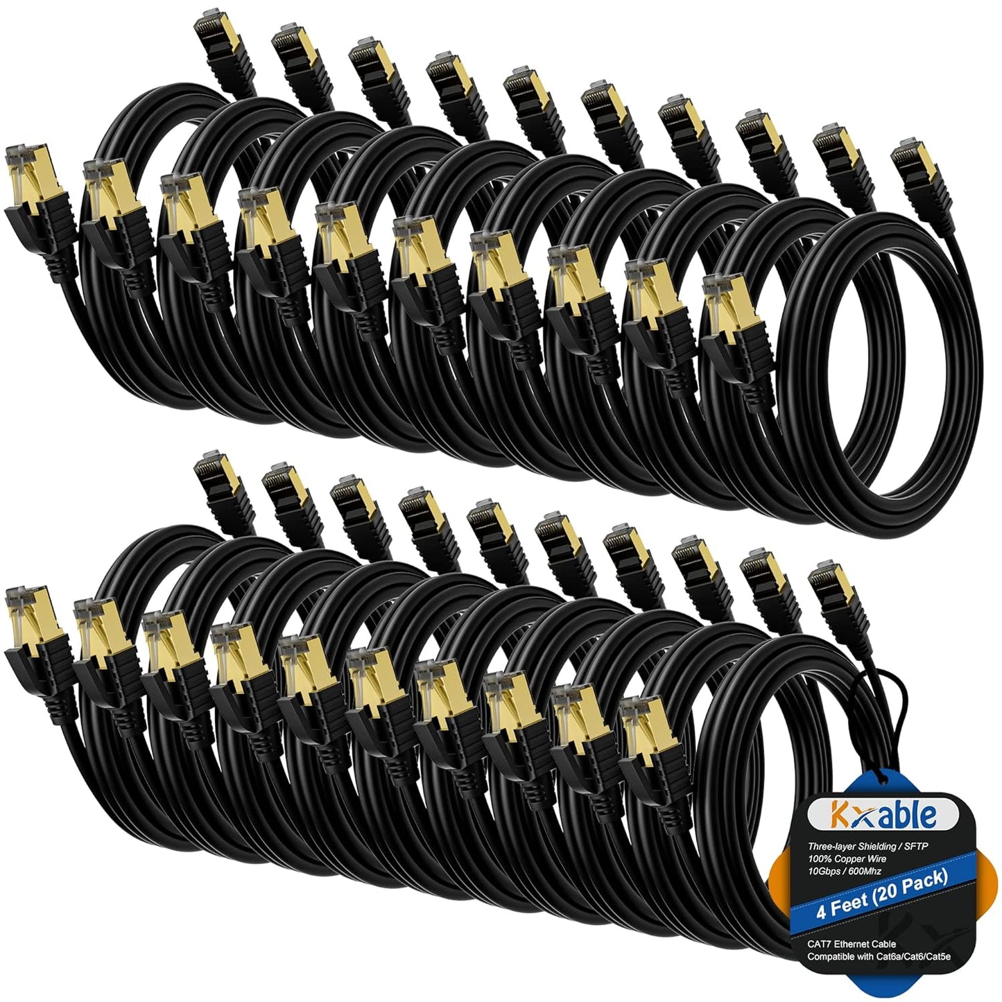 High Speed Cat 7 Ethernet Cable 4 Feet for Ultimate Connectivity