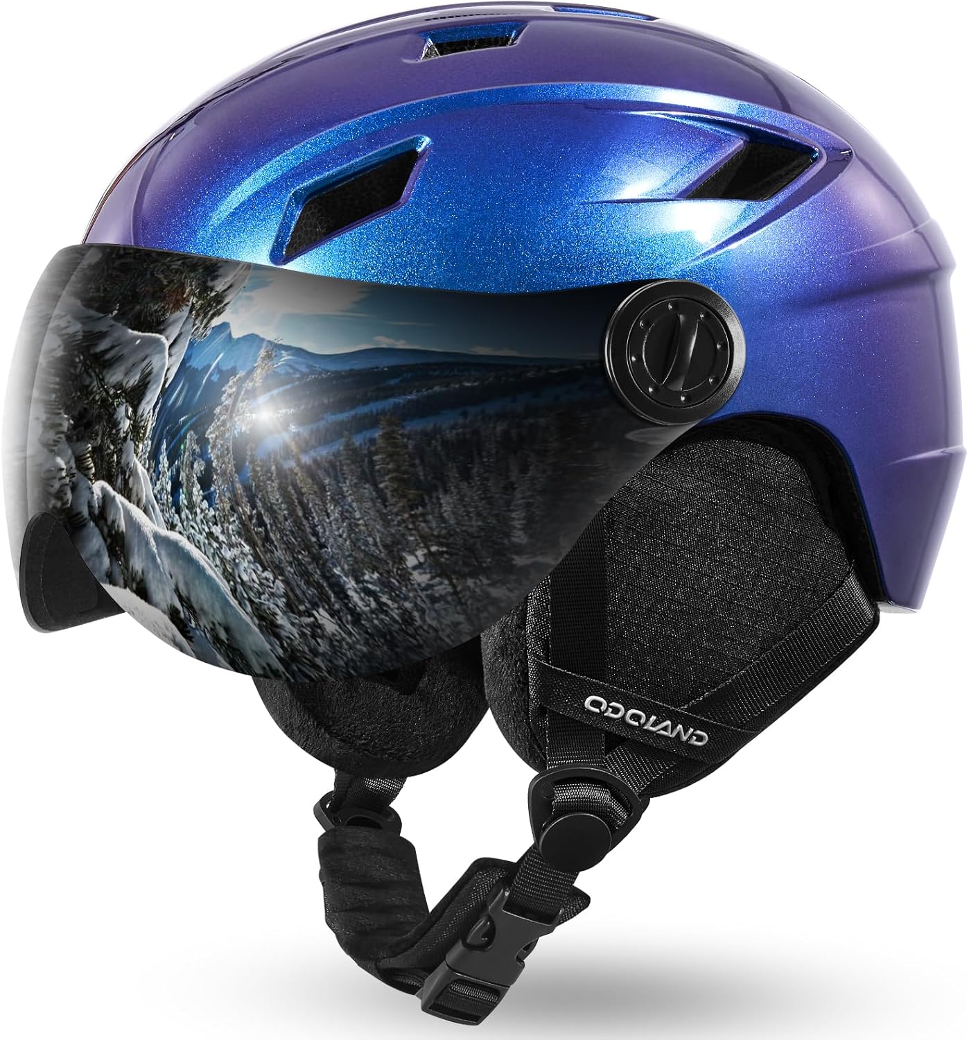 Odoland Ski Helmet with Visor Goggles for Snow Sports Fun
