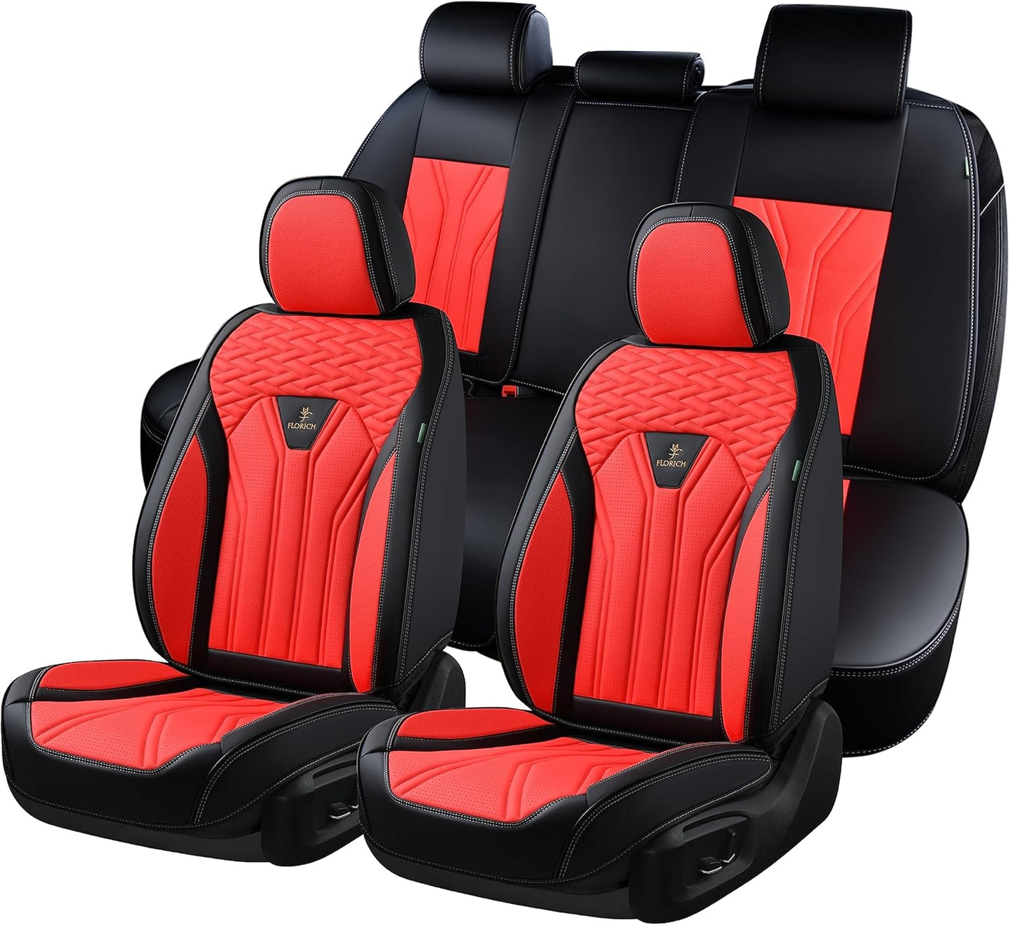 FLORICH Leather Seat Covers Full Set for Cars and Trucks