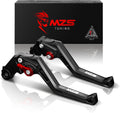 MZS Black Short Adjustable CNC Clutch Brake Levers - Fit YZF
