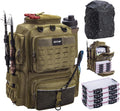 Goture Fishing Backpack with 4 Tackle Boxes - 45L Waterproof Rig