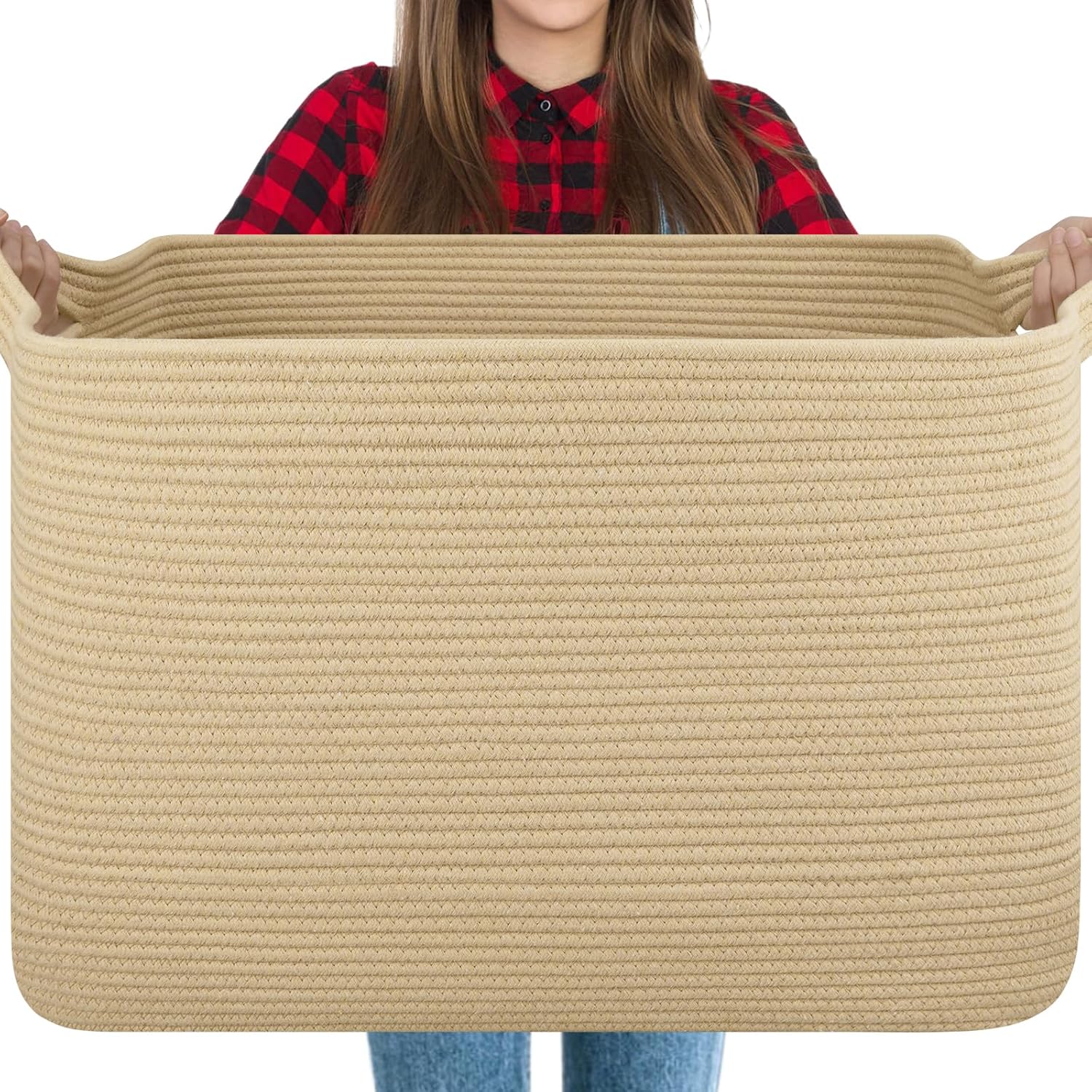 Extra Large Blanket Basket for Storage and Organizing Needs