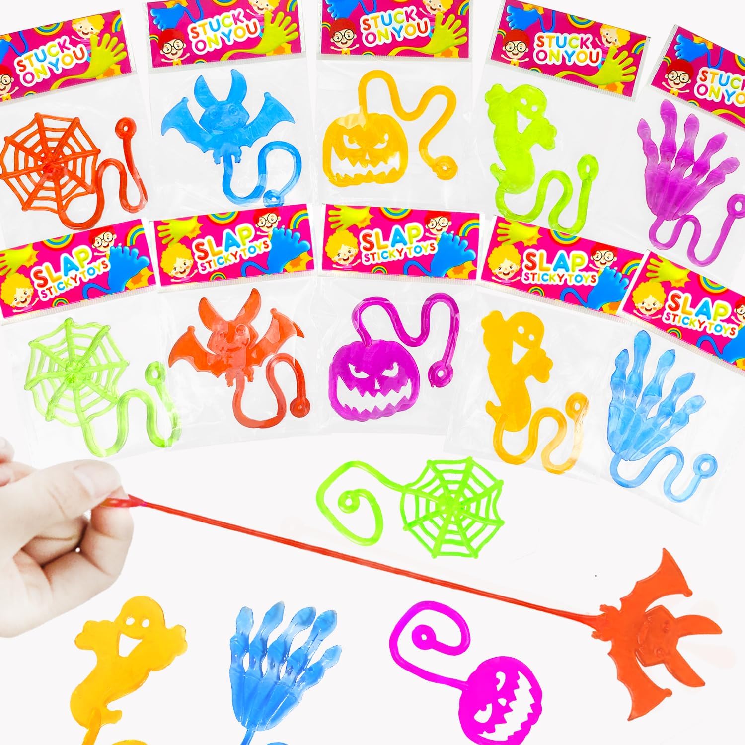 300 PCS Halloween Sticky Hands Party Favors for Kids Fun